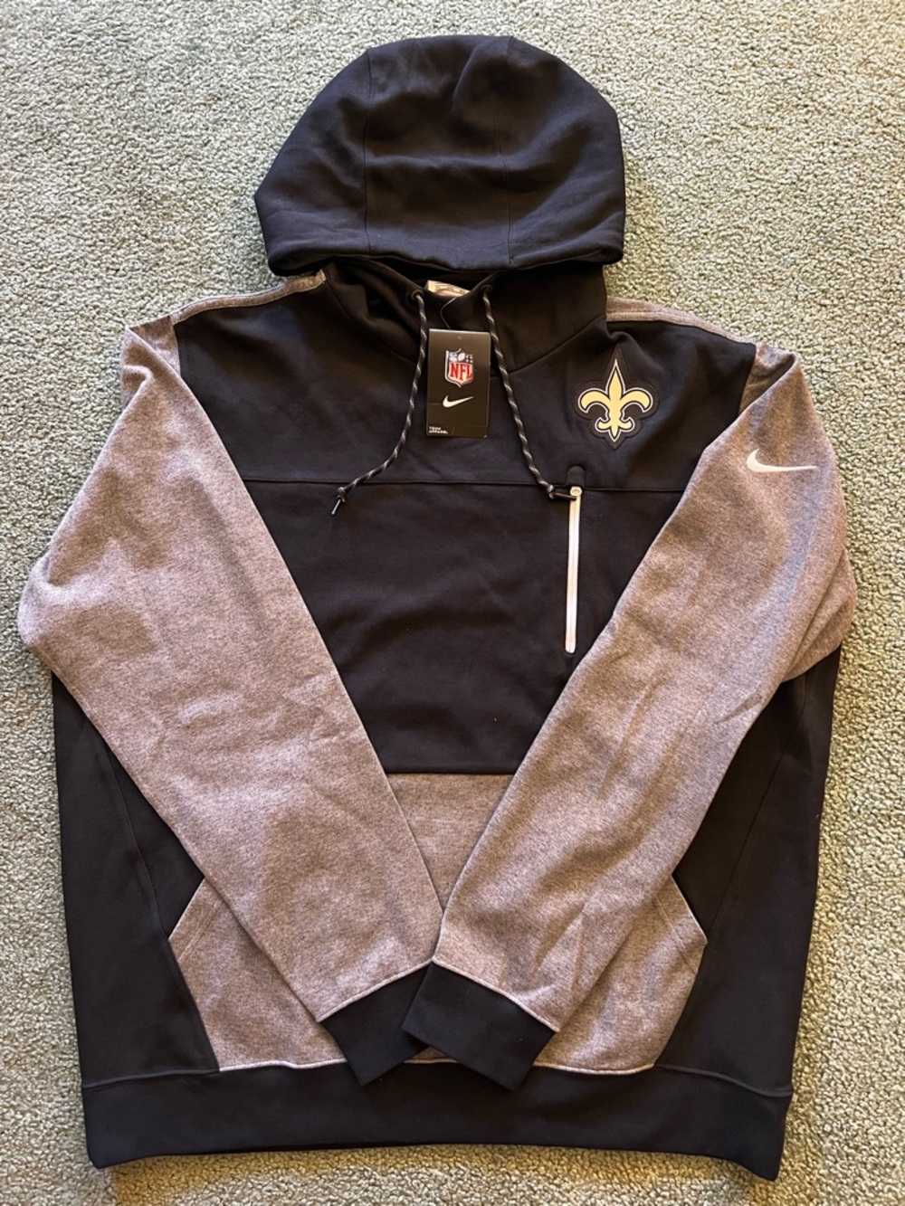Nike Black & Gray New Orleans Saints Pullover Hoodie